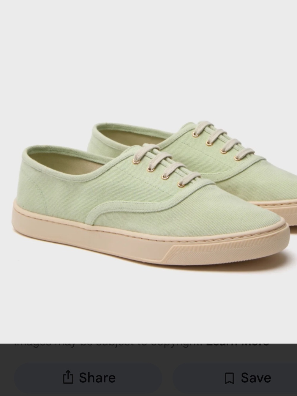 Tuckernuck pistachio canvas sneaker 9.5. NWOT